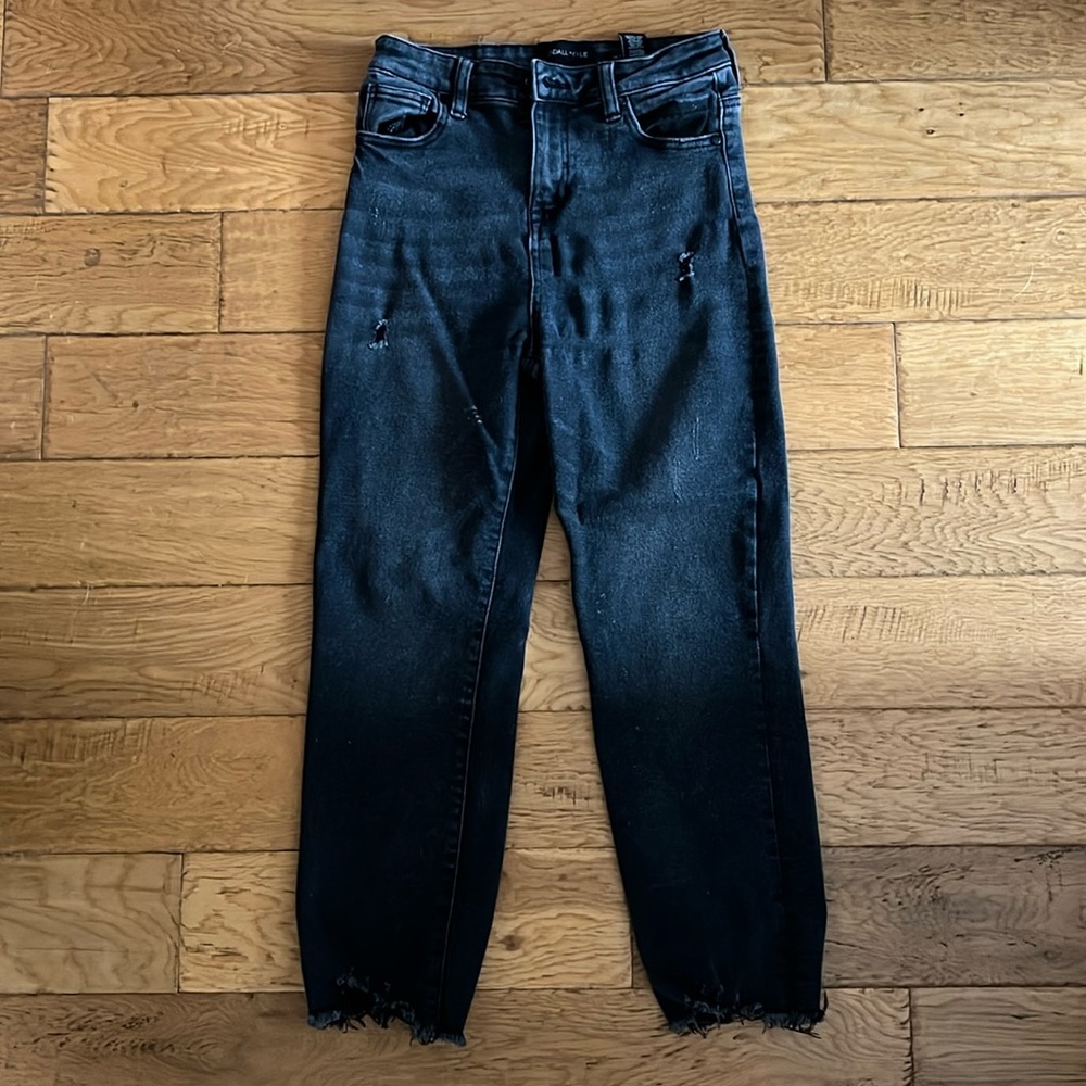 Kendall + Kylie the Icon high rise straight black denim 9/29